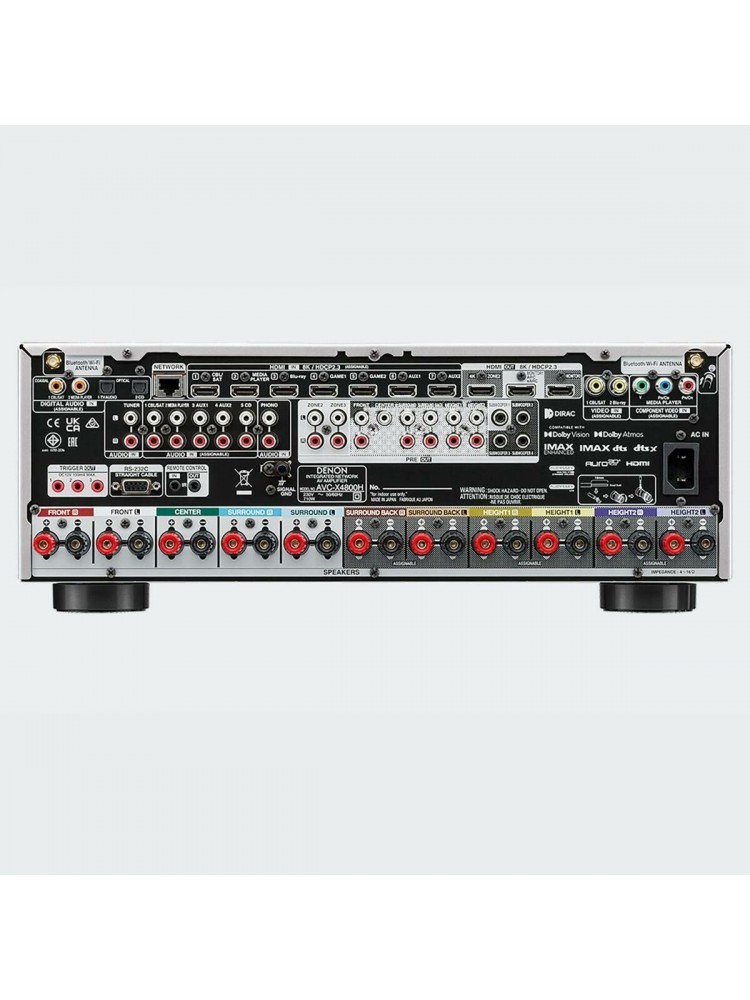 Denon AVC-X4800H 9.4 Ch 8K AV Amplifier Siver
