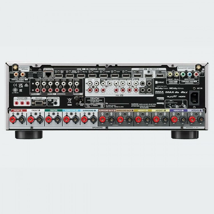 Denon AVC-X4800H 9.4 Ch 8K AV Amplifier Siver